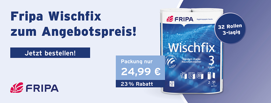 Wischfix, Fripa, 3 - lagig, 32 Rollen, hochweiß, nass-und reißfest